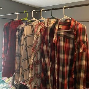 Set of 6 Flannels